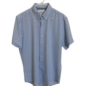 Cactus Man Ricky Singh Light Blue Geometric Button Down Shirt Size L